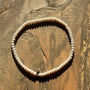 Elegant Cream Beaded Ankle Bracelet